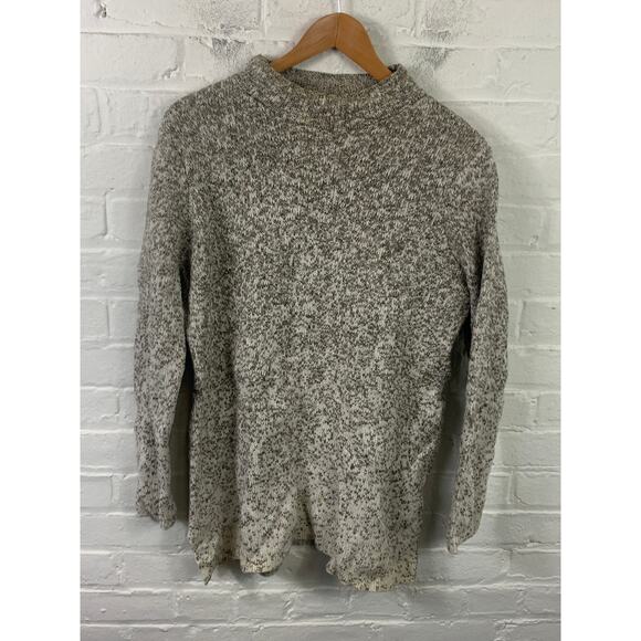 Pure Jill Women’s Mock-Neck Heavy Knit Pullover Sweater Long Sleeve Gray Size M - Picture 1 of 5